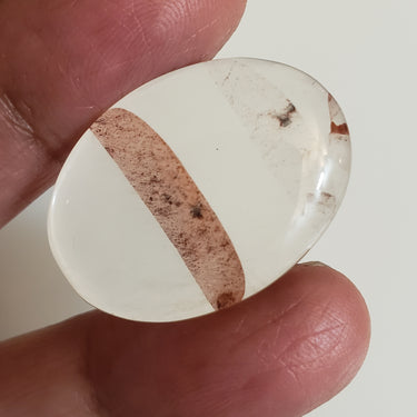 Natural Iron Quartz Cabochon. Size- approx. 31x23mm
